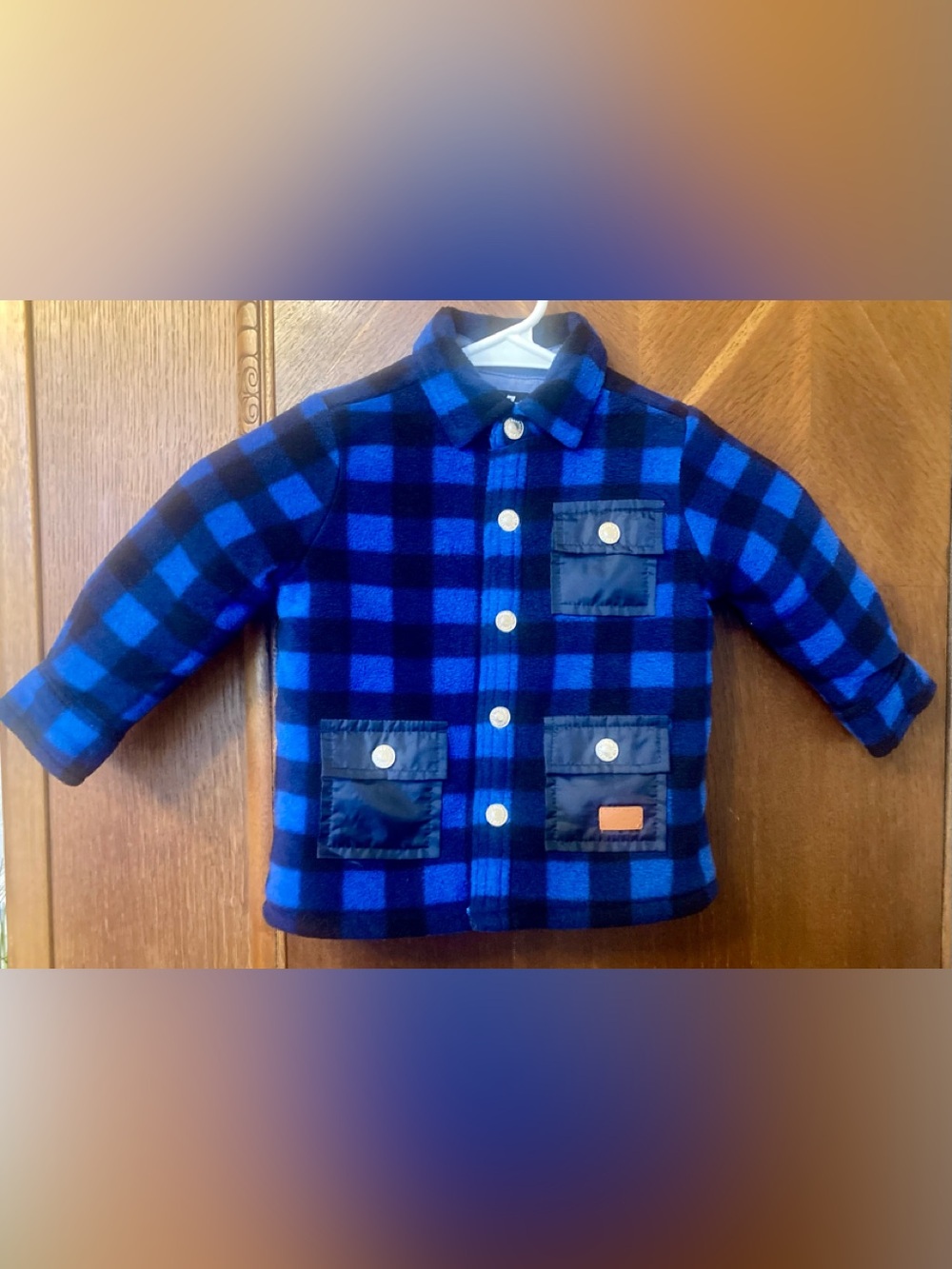 7 For All Mankind Sherpa Lined Little Boy’s Shirt Jacket, sz 18 Month
